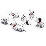 6pcs Mini Dog Figure Cake Toppers, Fairy Garden Miniature Dog Figurines Fairy Garden Miniature Moss Landscape DIY Terrarium Crafts Ornament(Dalmatian)