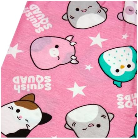 Pigiama Intero Bambina Squishmallows – In Morbido Pile, Chiusura Con Zip, Senza Cordini, Licenza Ufficiale