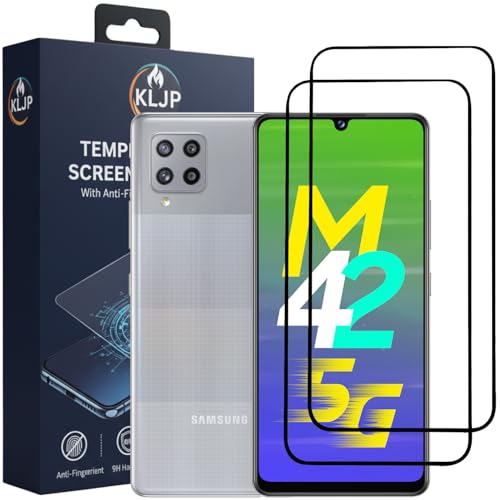 Image of Military-Grade Gorilla Tempered Glass For Samsung Galaxy M42 5G / M12 / M02S / M02 / A02S / A42 / iQOO Z9 Lite 5G With Installation Kit | Edge to Edge Coverage | Black (Pack Of 2)