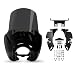 Krator Black & Smoke Tall Fairing Windshield Club Style Kit for 1999-2005 Harley-Davidson Dyna with Bottom Mount Headlight - Modification Required