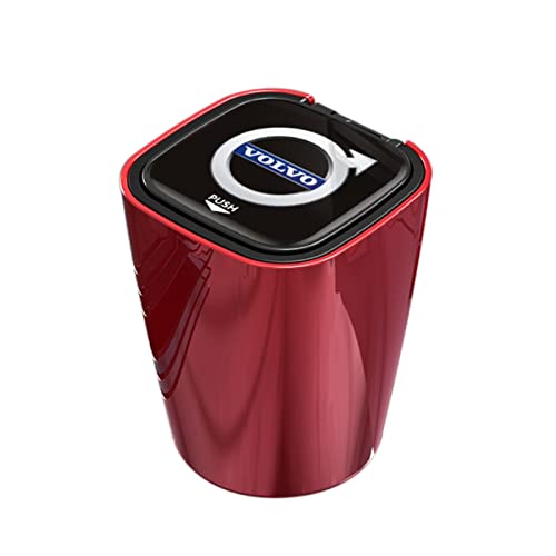 Ashtrays For Cigarettes For Volvo Mini Car Trash Can Vehicle Ashtray Anti-Smoke Detachable Cigarette Ashtray With Led Light,A #TOP19