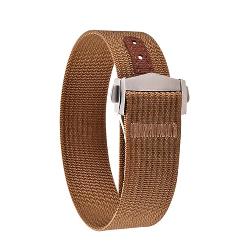 [SLFJEYTX] �L�����o�X�E�H�b�`�X�g���b�v 18-20-22mm FKM �z�[�� �X�|�[�c �h�� �܂肽���݃s���o�b�N���o���h X Swatch MoonSwatch�p 1��(Brown,22mm)