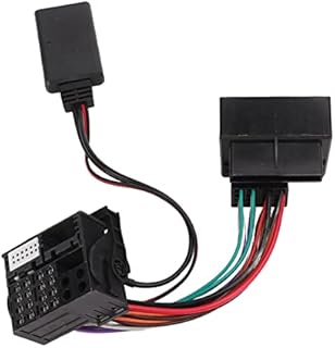 Akozon Bluetooth Stereo Aux Adapter, 12 Pin Bluetooth 5.0 Radio Aux Cable Replacement for W169 W245 W203 W209 W164