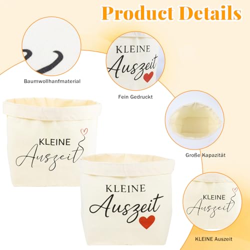 2 Stück Kleine Auszeit Geschenk,Kleine Auszeit Korb,Geschenktüte aus Baumwolle und Leinen,Wellness Geschenke für Frauen,Entspannende Gesundheit,Geburtstag Jubiläum,Freundin,Geburtstag,Valentinstag