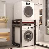 1. Montage facile et moderne : ce support pour lave-linge et sèche-linge est fourni avec les instructions et tout le matériel nécessaire pour un montage facile. Attention : le produit ne comprend que l'étagère ; le lave-linge et le sèche-linge sont présentés à titre d'illustration uniquement.