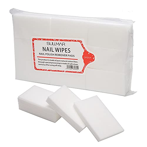 100 Stück Fusselfrei Nagellackentferner Wattepads, Nagel Wischen Baumwolle Pads Nagelreinigungstücher Wischtücher Reinigung Pads für den Salon oder den Heimgebrauch