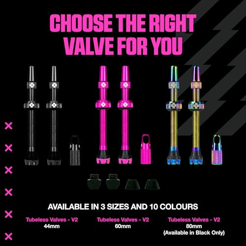 Muc-Off Tubeless Valves V2 – 60mm Iridescent | 4X 7075 Aircraft-Grade Aluminium Presta Valves with Core Removal Tool | 44mm / 60mm / 80mm - 10 Anodised Color Options | Fits MTB, Gravel & Road by Muc-Off - Image 7