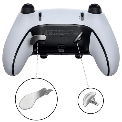 Image of 4PCS Metallic Back Paddles for PS5 Edge Controller, Interchangeable Metal Stainless Steel Back Buttons Replacement for PS5 Edge Controller - Controller NOT Included