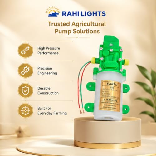 Image of 12V DC Diaphragm Water Pump for Battery Spray Pump, High Pressure Self Priming Motor, Agricultural Sprayer Replacement Pump, Thermal Protected (150 PSI | 7 LPM)