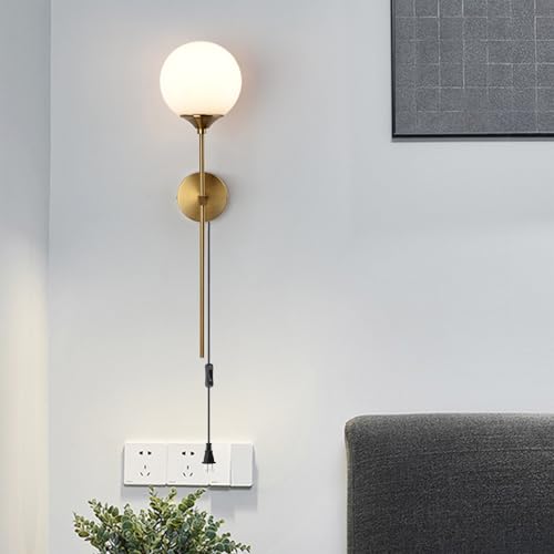 Aplique de pared con enchufe e interruptor E27 para iluminar sin obras dormitorios y pasillos 5