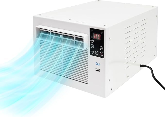 Mini Klimaanlage Mobil Kühler, 280W Kleine Tragbare Klimaanlage mit Funktion zur Steuerung von Entfeuchtung, Timer und Licht, Klimagerät für...