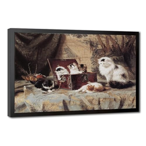 Impression sur toile Henriette Ronner Knip 20x30 cm décor de bureau