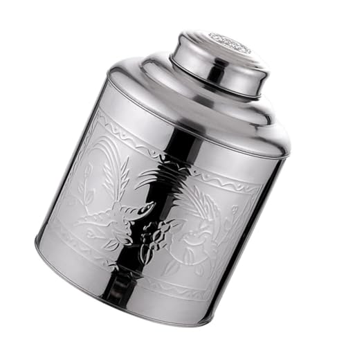 GETAJGHSD Tarro de Almacenamiento de Té Hermético de Acero Inoxidable 250 G Recipiente Portátil para Té Cierre Sellado Lata Metálica para Conservar Infusiones Oficina y Hogar