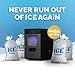 Newair Nugget Ice Maker Countertop - 44lbs/Day, Countertop Sonic Ice Machine, Self-Cleaning & Refillable Water Tank, Pebble Ice Maker, Ideal for Home Office, Kitchen or Bar | Black Stainless Steel