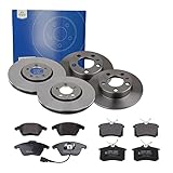 ATE Bremsen-Set 2 Bremsscheiben PowerDisc + Bremsbeläge Einbau Vorne Hinten Bremsscheiben-Set Scheibenbremsen passend für Skoda Fabia 2 542 VW Polo