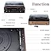 JORLAI Vinyl Record Player, Dual Bluetooth Turntable for Vinyl Records with Built-in Speakers, 3-Speed, Belt Drive Vintage LP Phonograph Support RCA Outputs/Aux Input/AM/FM, Wood