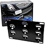 iJDMTOY No Drill Front Bumper Tow Hook License Plate Mounting Bracket Adapter Kit Compatible With 2008-2013 Cadillac CTS and CTS-V, 2013-2019 ATS