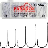 Paradox Fishing Cheburashka Haken Set I 45 STK. #1-4/0 I für Cheburashka Blei oder Dropshot Montagen