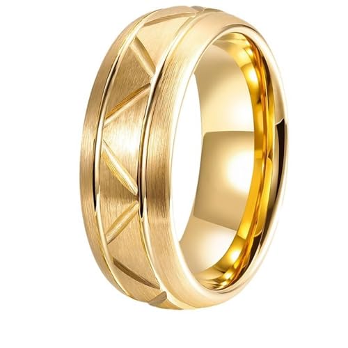 Bague en tungstène or 8MM à porter au quotidien pour un style affirmé