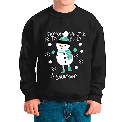 Toddler Christmas Sweater Baby Girl Boy Pullover Long Sleeve Sweatshirt Winter Shirt 12M-6Years(Snowman,Black 18-24M)