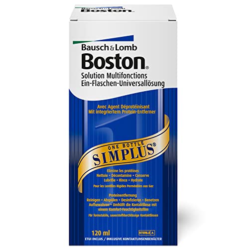 Bausch + Lomb Boston Simplus - Kontaktlinsenreiniger und Aufbewahrungslösung, für harte Kontaktlinsen 1 x 120 ml Bausch + Lomb Boston Simplus - Kontaktlinsenreiniger und Aufbewahrungslösung, für harte Kontaktlinsen 1 x 120 ml
