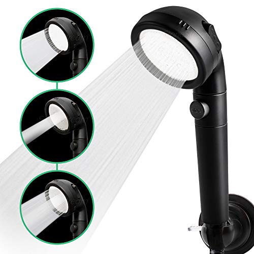 Original Stonestream® Ecopower Shower Head System — Spa Like Ionic Filter To Soften Water, Increase Pressure & Save Water — Multi Function Showerhead + 4-In-1 Wall Adapter Kit — Matte Black #TOP3