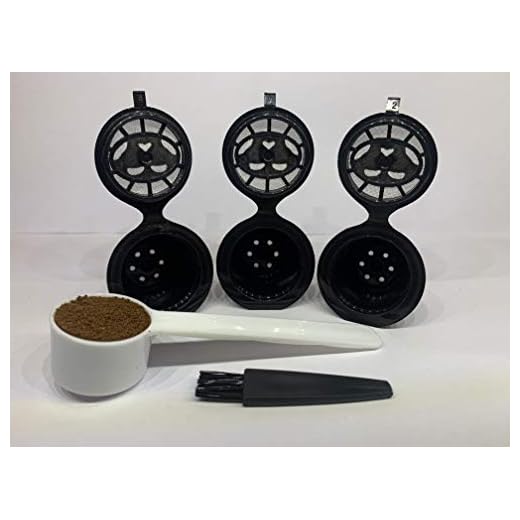 Amaup - 3 Capsulas nesspresso reutilizables rellenables Profesionales - capsulas para cafeteras nespresso reutilizables rellenables - + 1 cuchara para rellenar - 1 cepillo para limpiar de regalo -