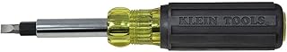 Klein Tools 32557 Multi-Bit Screwdriver / Nut Driver, Heavy Duty 10-in-1 with Interchangable Shafts and Ph, Sl, Sq, Hex Bits and Nut Drivers