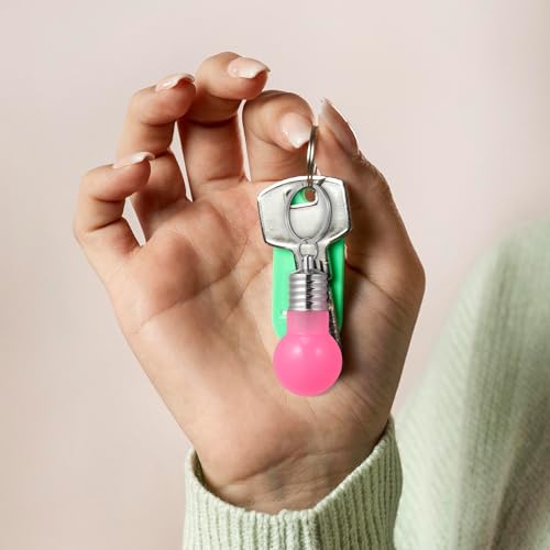Mini bombillas LED luminosas de colores en pack de 21 llaveros de plástico 7