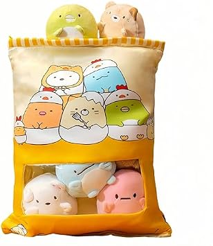 Plush Toy Pillow, Candy Bag Shaped Cushion, Toy, Pillow, Stress Relief, Gift for Children, Gift for Girlfriend, Birthday Gift Present, Calming Decoration, 50*36cm 8 plush toys per bag