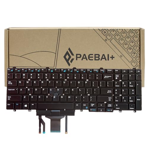 PAEBAI+ �����p�L�[�{�[�h�o�b�N���C�g �K���@��: Dell Latitude E5550 E5570 E5580 5590 5591 Precision 3510 3520 7510 7520 7710 7720 �V���[�Y �|�C���^�[�t�� US �z