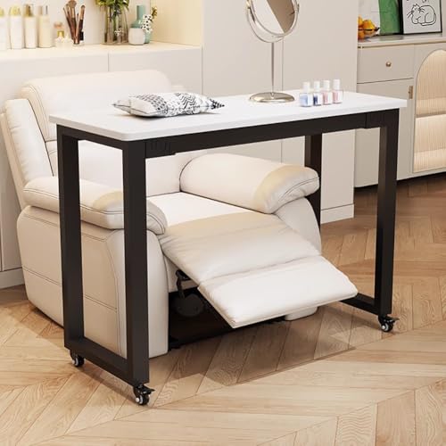 PA-DABAOO ローリングマニキュアテーブル、ユニバーサルホイール付きポータブルネイルデスク、単層ビューティーサロンワークステーション、プロフェッショナルネイルテクニシャンデスクワーク,C