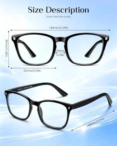 Image of 4 Pack Blue Light Glasses for Women Men, UV Protection Blue Light Blocking Computer Glasses - Lightweight