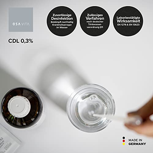 Chlordioxid Osavita CDL 0,3% Konzentrat – Wirksamkeitstest EN1276 und EN13623