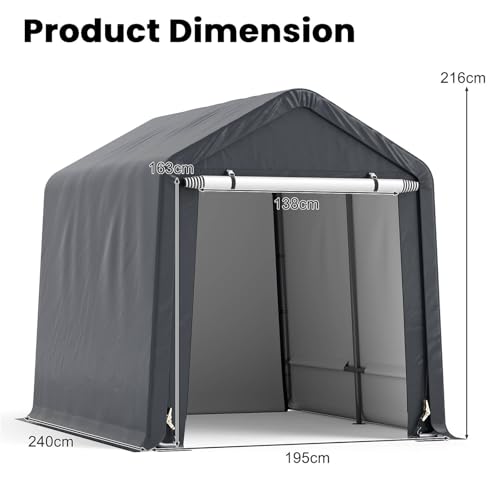 Garage extérieur abri de couverture de vélo en acier galvanisé - 7