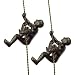 Kira Home Titan 6" Climbing Man Metal Wall Sculpture, Hand-Painted Charcoal Gold Finish (Set of 2)