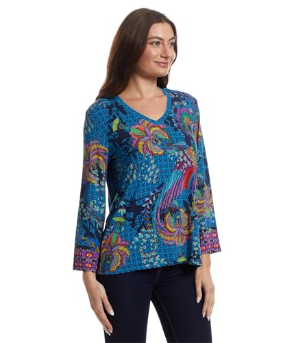 Johnny was Women's The Janie Favorite V-Neck Kimono Sleeve Tee-Thala2