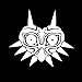 Majora's Mask Inspired Silhouette 6" Vinyl Sticker Car Decal (6" WHITE)