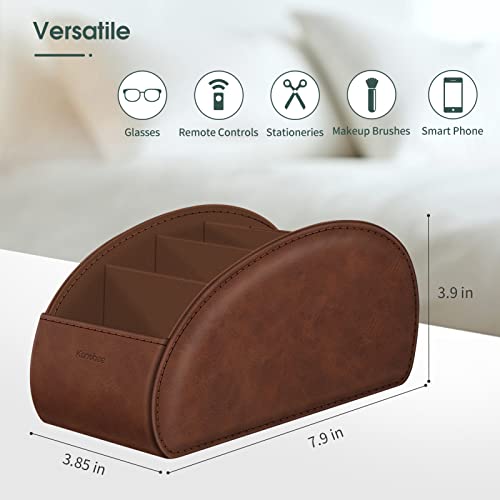 Suporte de controle remoto grande com 5 compartimentos, organizador de armazenamento antiderrapante