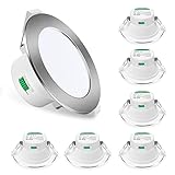 Excelente función regulable: los focos LED empotrables son regulables de 10 % hasta 100 % de brillo y, por lo tanto, se pueden ajustar individualmente para cada necesidad. Como modulador de luz, recomendamos el borde de remolque y las marcas universales. Nuestro diámetro de apertura recomendado es de 70 a 80 mm. Diámetro exterior de 95 mm, profundidad de montaje de 50 mm. Elige el modelo correcto según la situación real.
