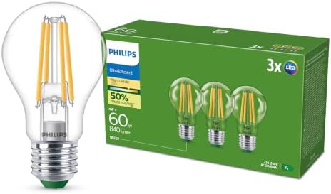Philips Bombilla LED ultraeficiente, clase de eficiencia energéti...