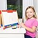 Melissa & Doug Take-Along Double-Sided Wooden Tabletop Activity Art Easel; Portable Travel Toy with Whiteboard, Chalkboard, Arts and Crafts Accessories - FSC Certified