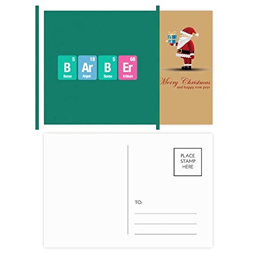 Cartes postales Père Noël science barbier lot de 20 pour éviter les vœux banals et ennuyeux