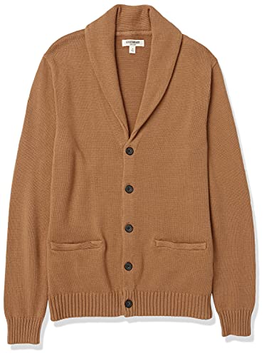 Goodthreads Men's Soft Cotton Shawl Cardigan Sweater, Camel, Small #TOP5
