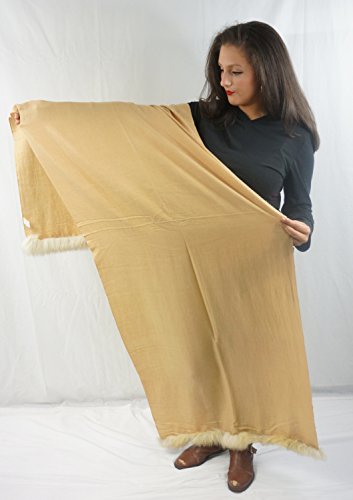 Solid Pashmina Shawl,Scarf & Wrap(with Genuine Fur Trim)2