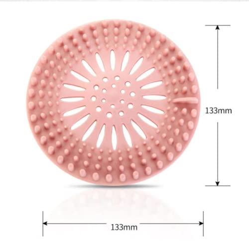 Tampa Universal Filtro de Pia Para Cozinha e Banheiro Anti-entupimento Em Silicone (ROSA)