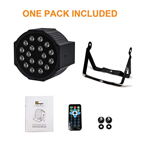 Missyee 18 Rgb Led Dj Stage Uplight -Dmx Control Sound Activated With Remote Control And 7 Modes Led For Wedding, Events, Christmas And Halloween Music Disco Party -R&D In Usa -4 Pack #TOP7