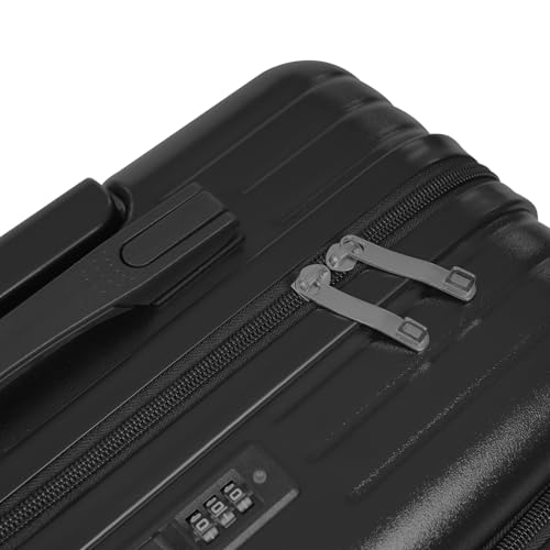 18 Inch Carry On Luggage, Hard Shell Expandable Carry-On Suitcase Aluminum Carry on Luggage Small Rolling Luggage with Spinner Wheel, Usb Interface, Cup Holder-Black4