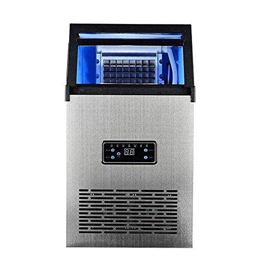 ywewsq Ice Maker Machine Countertop, kommerzieller Eiswürfelbereiter, Macht 88 Pfund EIS in 24 Stunden, Eiswürfel fertig…