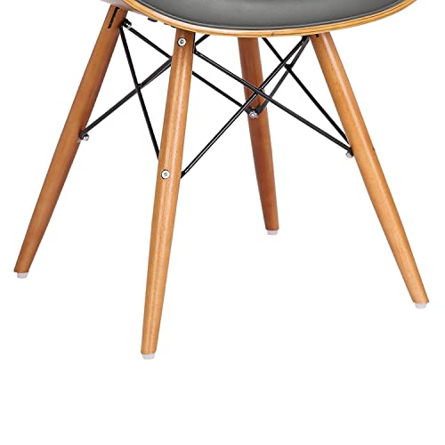 Armen Living Cassie Dining Chair In Grey Faux Leather And Walnut Wood Finish, Gray/Walnut Finish, 20D X 21W X 31H In #TOP7
